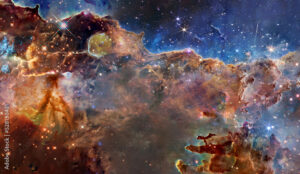 Somewhere in extreme deep space far galaxies and stardust. Science fiction background. Elements of this image were furnished by NASA.